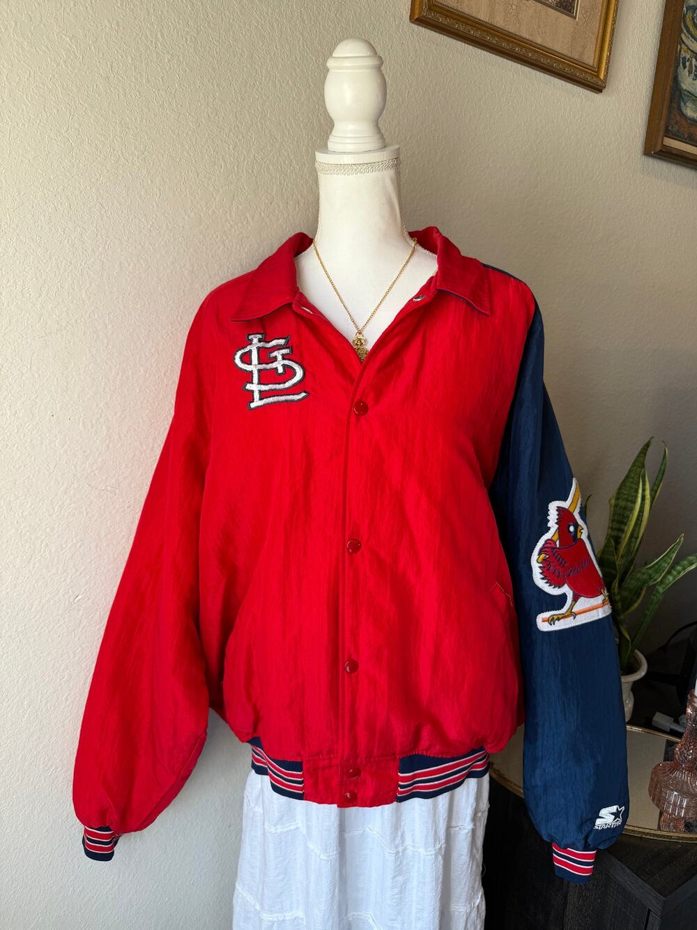 St. Louis Cardinals Vintage Bomber Color Block Jacket